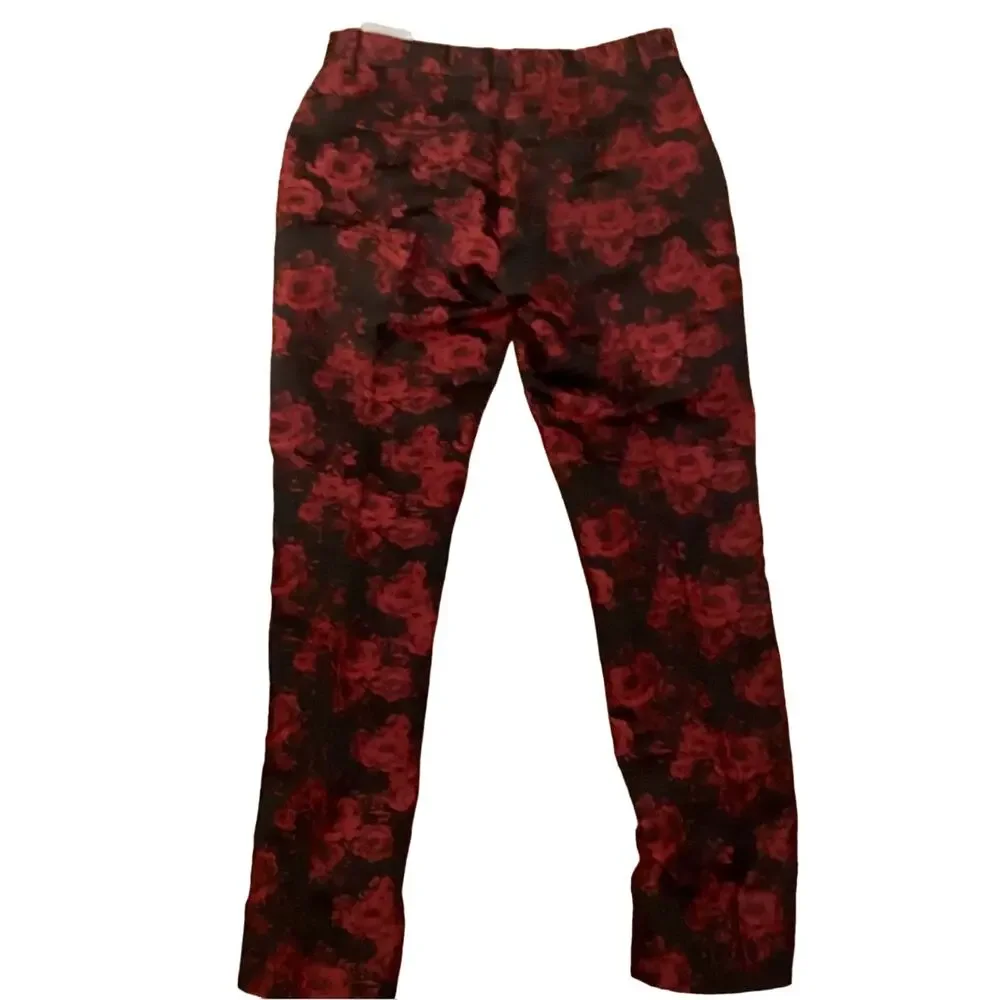 Biarelli Red/Black Rose Peak-Lapel Dinner Tuxedo Set